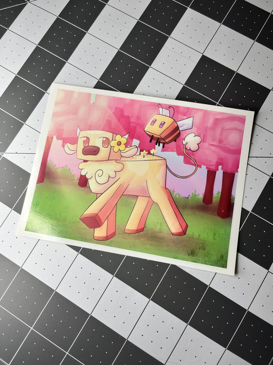 Bloom Cow - Mini Prints