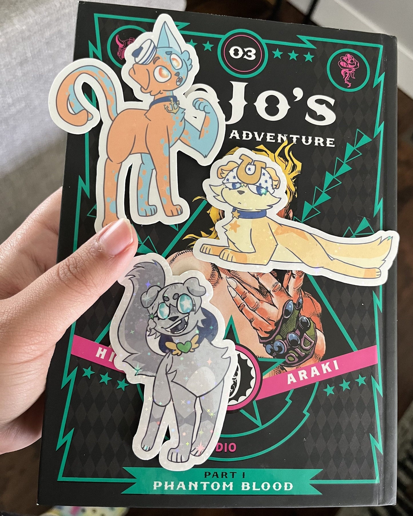 JJBA Kitties - Holo Stickers